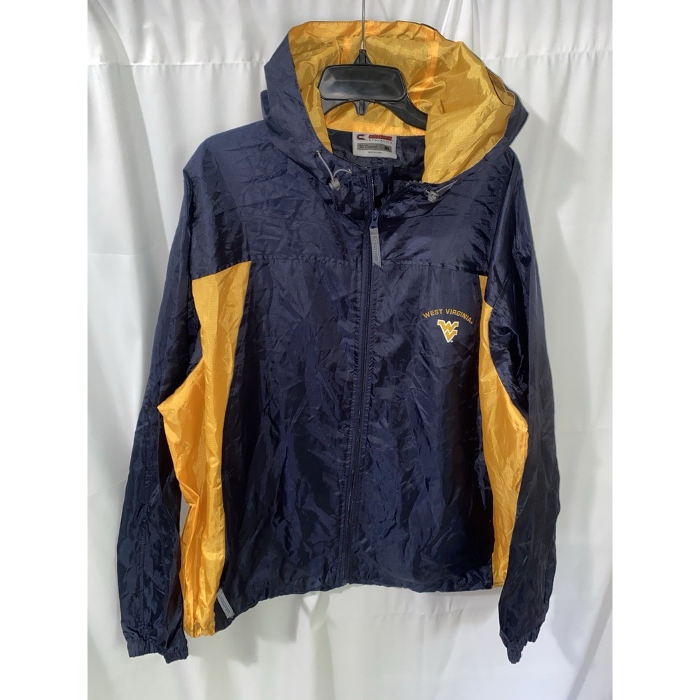 Colosseum West Virginia Mountaineers Full Zip Windbreaker Jacket Mens XL